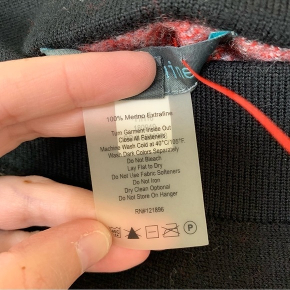 Title Nine Merino Wool Houndstooth Geometric Zipper Detail Mini Skirt Size XS - Picture 4 of 6